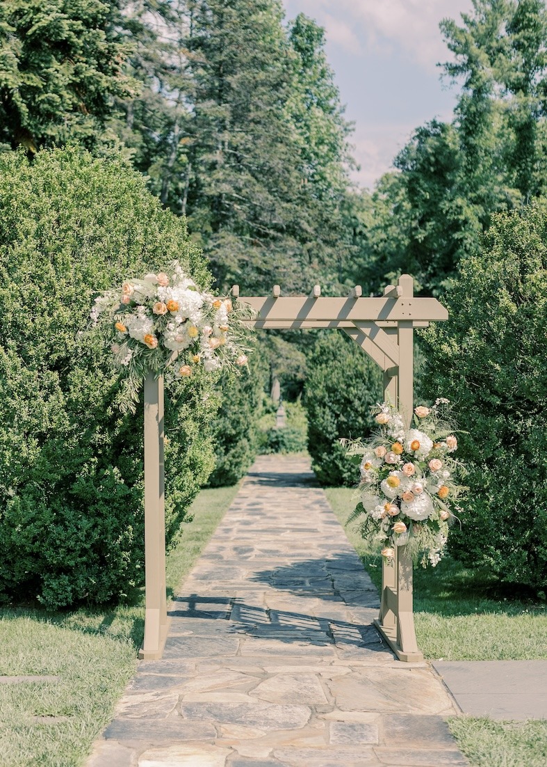 Emily+Boyd-Rust Manor-Floral Arch-July 2023