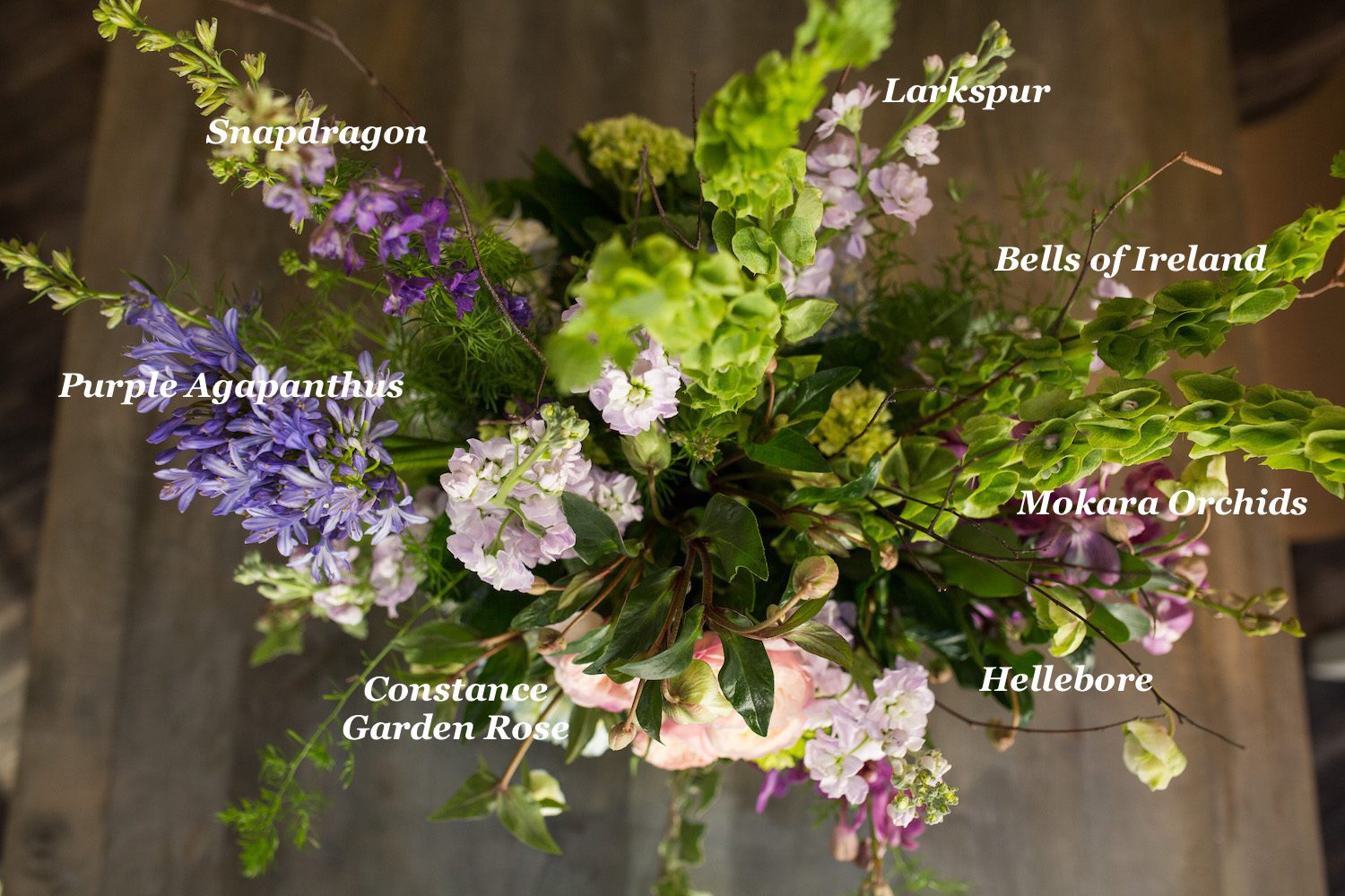 The stems found in Enchantment along with Mini Hydrangea and some greenery.